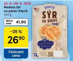 Tesco Madeta Sýr na pánev klasik nabídka