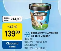 Tesco Ben&Jerry's zmrzlina Cookie Dough nabídka