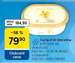 Tesco Carte d’Or Zmrzlina nabídka