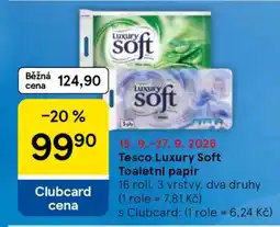 Tesco Tesco Luxury soft Toaletní papír nabídka