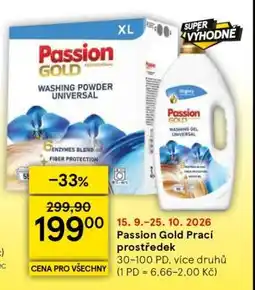 Tesco Passion Gold Prací prostředek nabídka