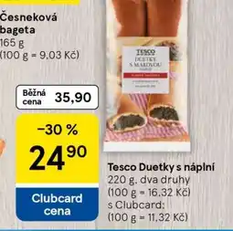 Tesco ČESNEKOVÁ BAGETA nabídka