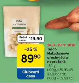 Tesco Tesco Makadamové ořechy jádra nepražená nabídka