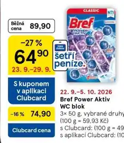 Tesco Bref Power Aktiv WC blok nabídka