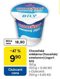 Tesco Choceňská mlékárna Choceňský smetanový jogurt bílý nabídka