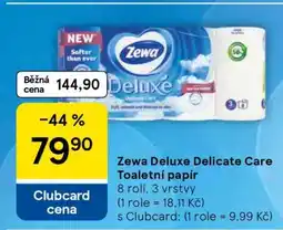 Tesco Zewa Deluxe Delicate Care Toaletní papír nabídka