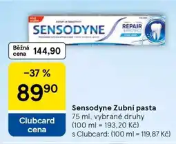 Tesco Sensodyne zubní pasta nabídka