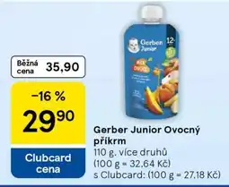 Tesco Gerber Junior Ovocný příkrm nabídka