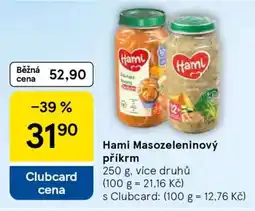 Tesco Hami masozeleninový příkrm nabídka