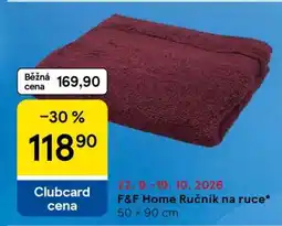 Tesco F&F Home Ručník na ruce nabídka