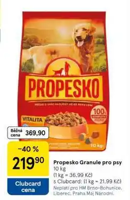 Tesco Propesko granule pro psy nabídka