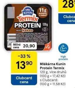 Tesco Mlékárna Kunín Protein Termix nabídka