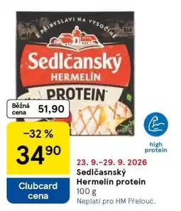 Tesco Sedlčanský Hermelín Protein nabídka