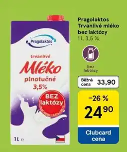 Tesco Pragolaktos Trvanlivé mléko bez laktózy nabídka