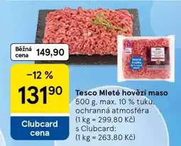 Tesco Tesco Mleté hovězí maso nabídka