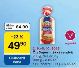 Tesco Ölz Super měkký sendvič nabídka