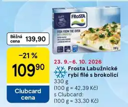 Tesco FROSTA LABUŽNICKÉ RYBÍ FILÉ S BROKOLICÍ nabídka