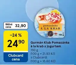Tesco GURMÁN KLUB Pomazánka á la krab s jogurtem nabídka