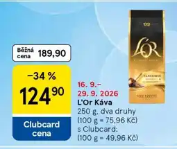 Tesco L'Or Káva nabídka