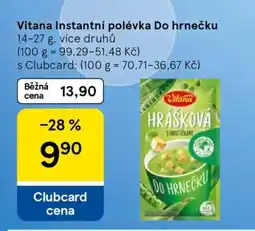 Tesco Vitana Instantní polévka Do hrnečku nabídka