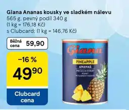 Tesco Giana Ananas kousky ve sladkém nálevu nabídka