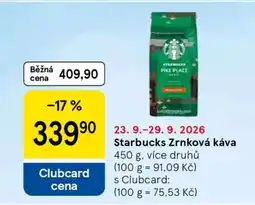 Tesco Starbucks Zrnková káva nabídka