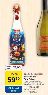 Tesco Party Drink Paw Patrol nabídka