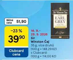 Tesco Sir Winston Čaj nabídka