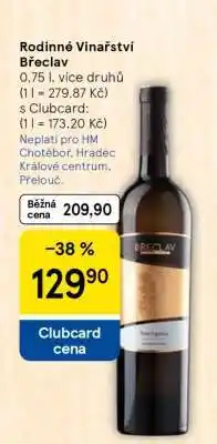 Tesco Rodinné vinařství Břeclav nabídka