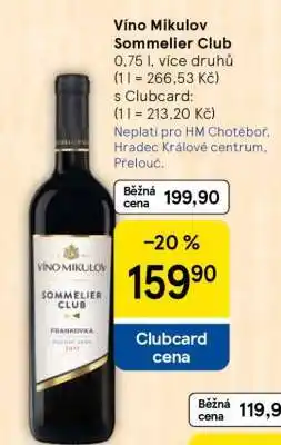 Tesco Víno Mikulov Sommelier Club nabídka