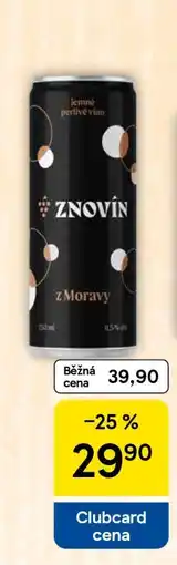 Tesco ZNOVÍN Jemně perlivé víno nabídka