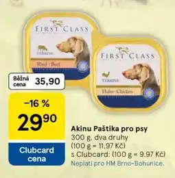 Tesco Akinu Paštika pro psy nabídka