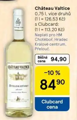 Tesco Château Valtice nabídka
