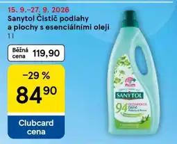 Tesco Sanytol Čistič podlahy a plochy s esenciálními oleji nabídka