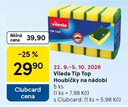 Tesco Vileda Tip Top Houbičky na nádobí nabídka