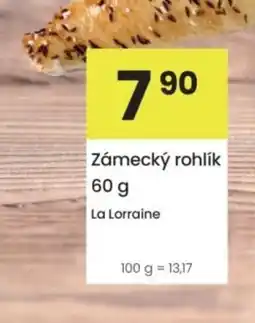 Kubík potraviny La Lorraine zámecký rohlík nabídka