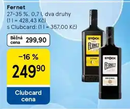 Tesco Fernet nabídka