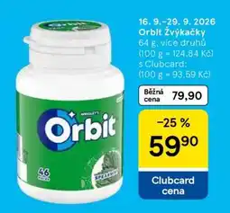 Tesco Orbit žvýkačky nabídka