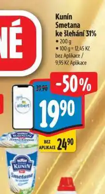 Albert KUNÍN SMETANA KE ŠLEHÁNÍ 31 % nabídka