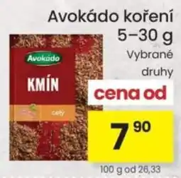 Kubík potraviny Avokádo koreni nabídka