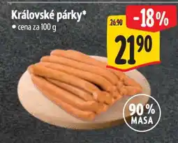 Albert Královské párky nabídka