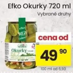 Kubík potraviny Efko Okurky nabídka