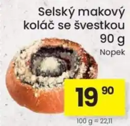 Kubík potraviny Nopek selský makový koláč se švestkou nabídka