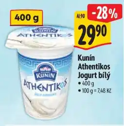 Albert Kunín Athentikos jogurt bílý nabídka