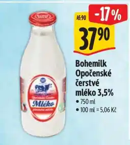 Albert Bohemilk Opočenské čerstvé mléko 3,5% nabídka