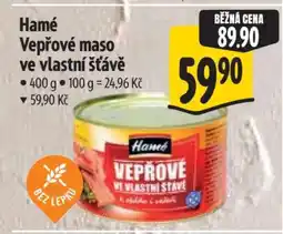 Albert Hamé Vepřové maso ve vlastní šťávě nabídka