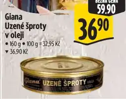 Albert Giana Uzené šproty v oleji nabídka