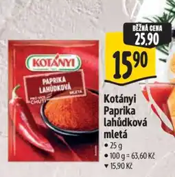 Albert Kotányi Paprika lahůdková mletá nabídka