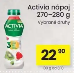 Kubík potraviny Activia nápoj nabídka