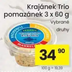 Kubík potraviny Krajánek Trio pomazánky nabídka